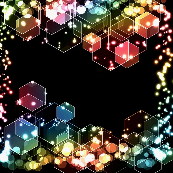 Hexagon bokeh — Stockfoto