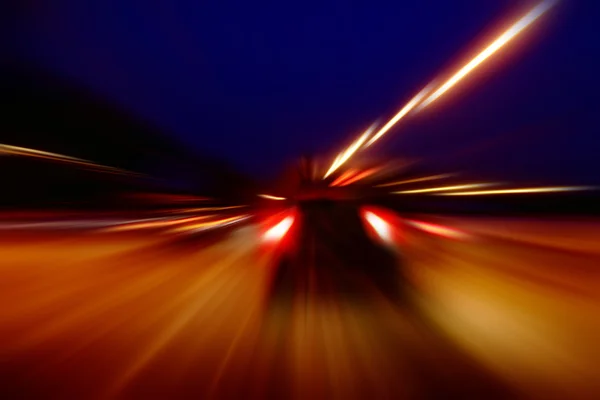Abstraktní noční zrychlení rychlost pohybu — Stock fotografie