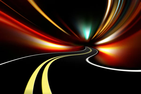 Abstract night road — Stock Photo, Image