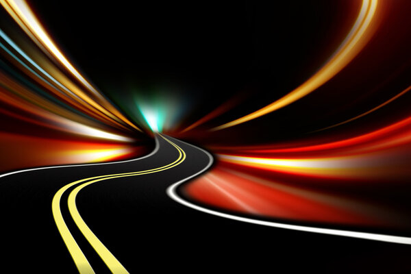 абстрактное ускорение ночью