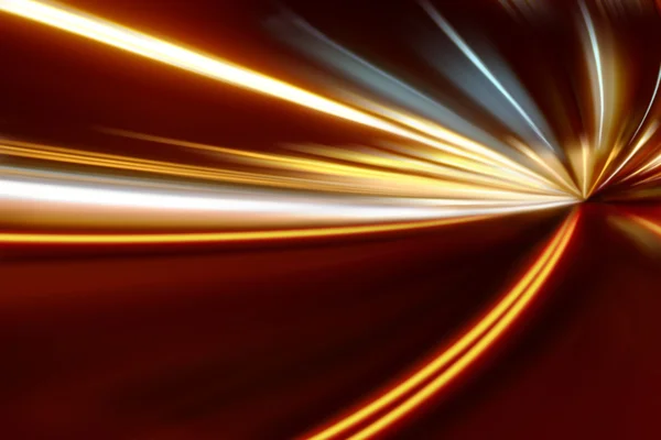Acceleration of the motion on the night road — Stock Photo, Image