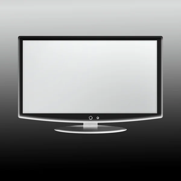 Monitor de ordenador con pantalla blanca en blanco — Foto de Stock