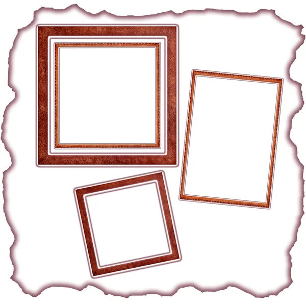 Frames old leather — Stock Photo, Image