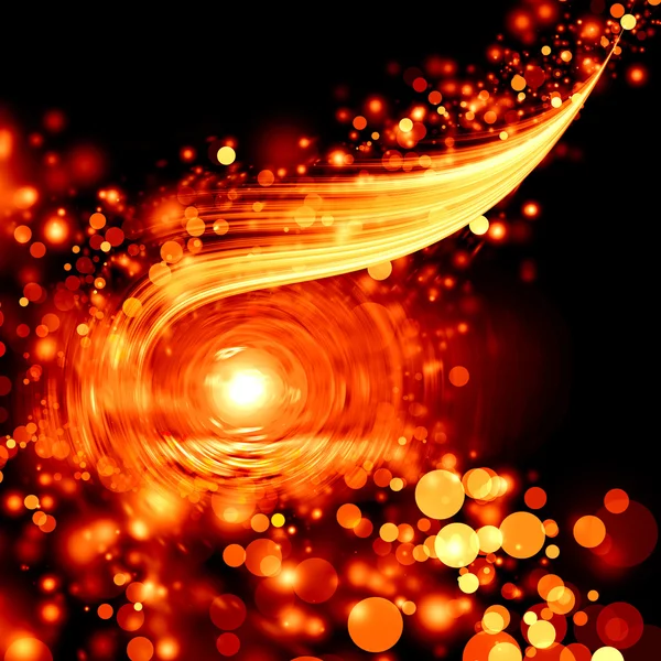 Abstracto túnel de ondas cósmicas y estrellas bokeh — Foto de Stock