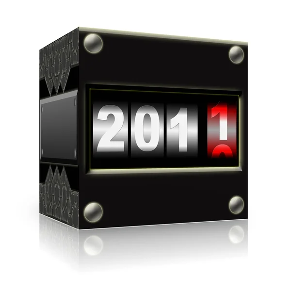 Nya året box — Stockfoto