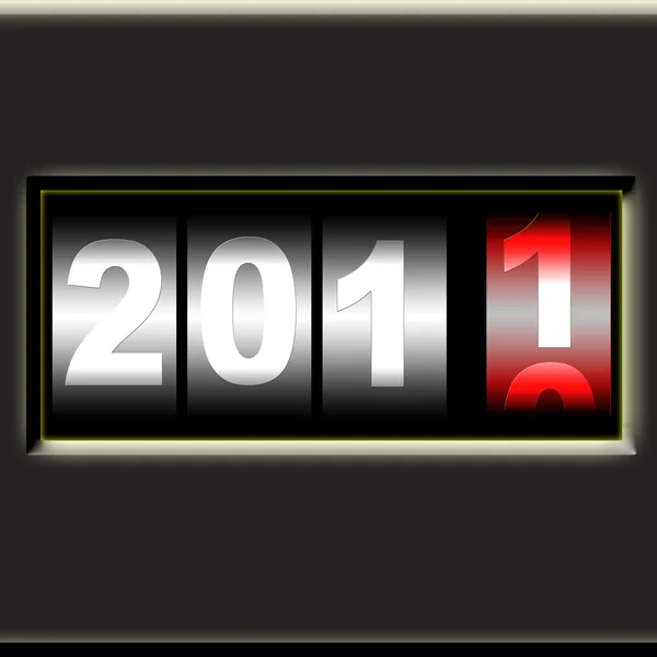 Hete Nieuwjaar digitale teller — Stockfoto