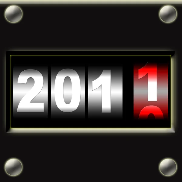 Hot new year digital counter — Stock Photo, Image