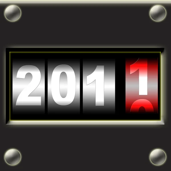 Heta nya året digitalt räkneverk — Stockfoto