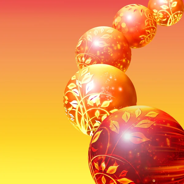 抽象彩球圣诞 — 图库照片