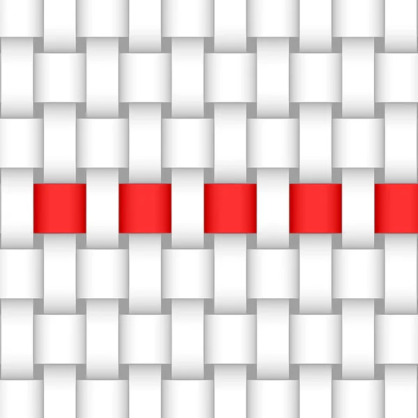 Red ribbon on interweave background — Stockfoto