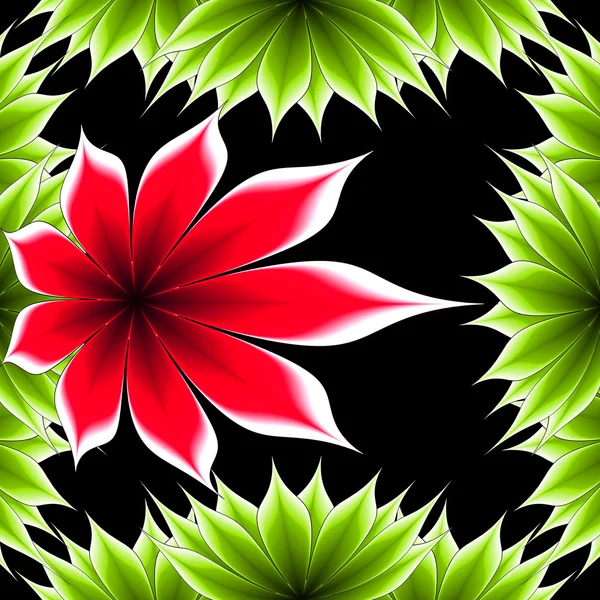 Marco abstracto apliques flor — Foto de Stock
