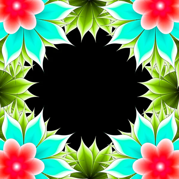 Quadro abstrato flor applique — Fotografia de Stock