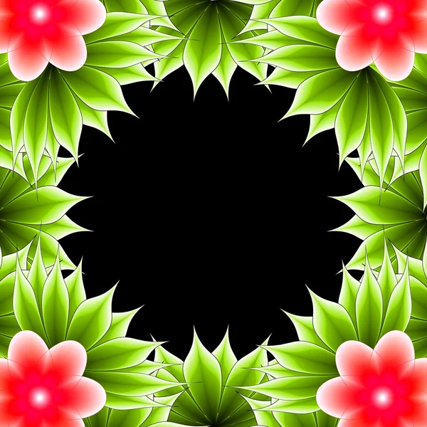 Absztrakt virágos keret — Stock Fotó