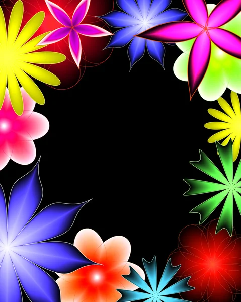 Abstract floral frame — Stock Photo, Image