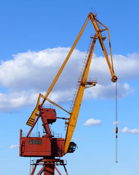 stock image Port crane against blue sky