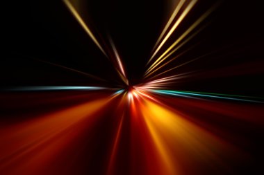 Abstract acceleration speed motion on night road clipart