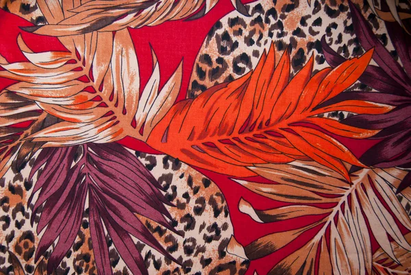 Silk scarf autumnal motifs — Stock Photo, Image