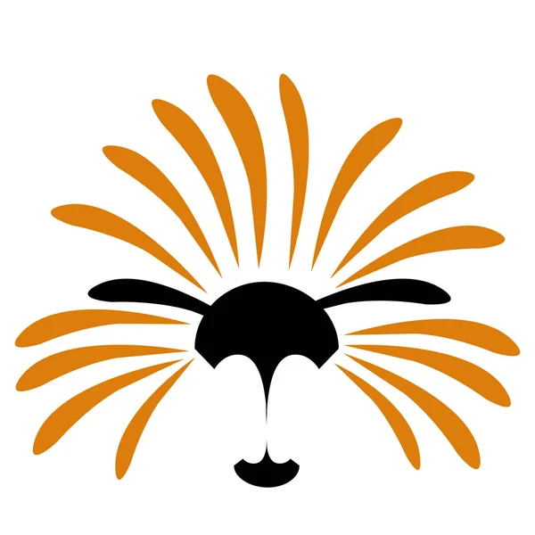Illustration vectorielle lion solaire — Image vectorielle