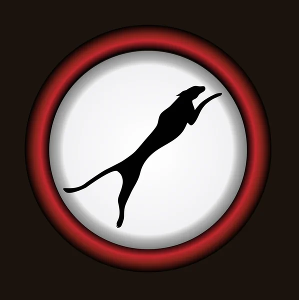 Forte panthère noire animal à sauter — Image vectorielle