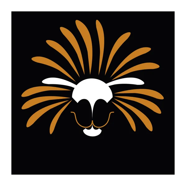 Illustrazione solare del vettore del leone — Vettoriale Stock