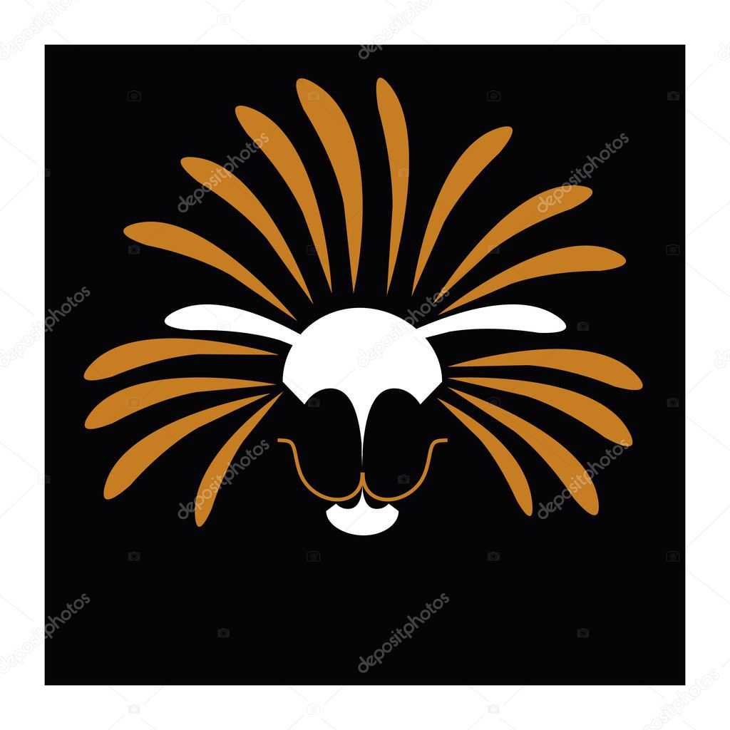 Solar lion vector illustration