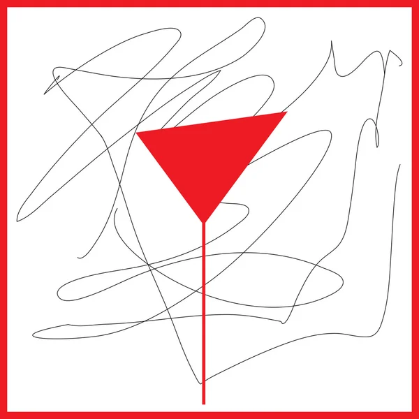 Абстракція в келиху червоних тонів — стоковий вектор