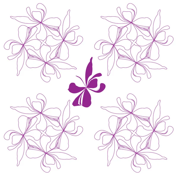 Όμορφη φύση διακόσμηση floral φόντο — Διανυσματικό Αρχείο