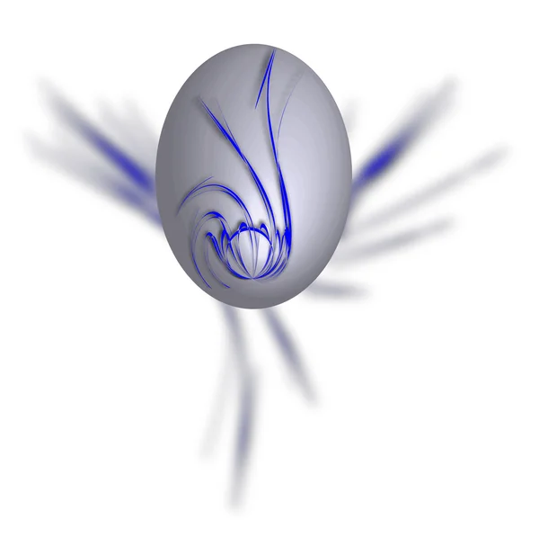 Brillante boule fantastique fond bleu flou — Image vectorielle