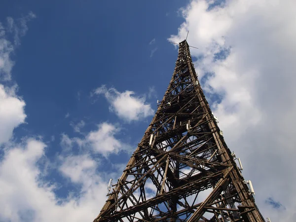 古い木造塔ラジオ グリヴィツェ (木造建物の世界 — ストック写真