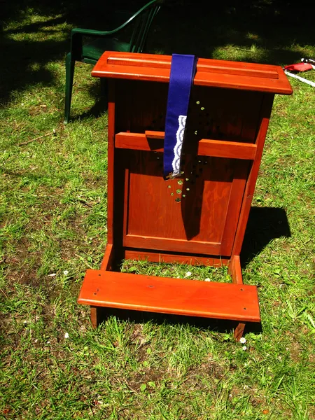 Hassock used as a confessional — Stock Photo, Image