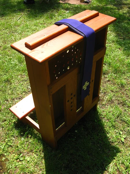 stock image Hassock used as a confessional