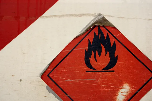 Grunge brandbare symbool — Stockfoto