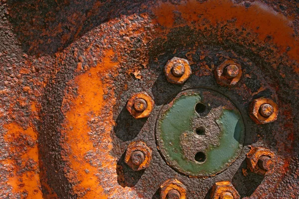 Pitted tractor wheel — Stock Photo, Image