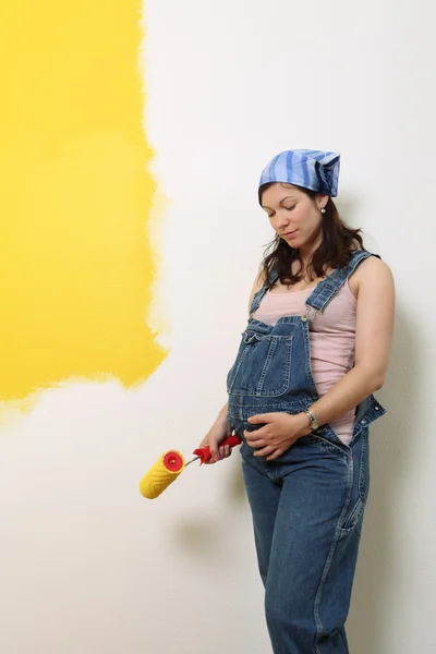 Pintura de madre embarazada — Foto de Stock