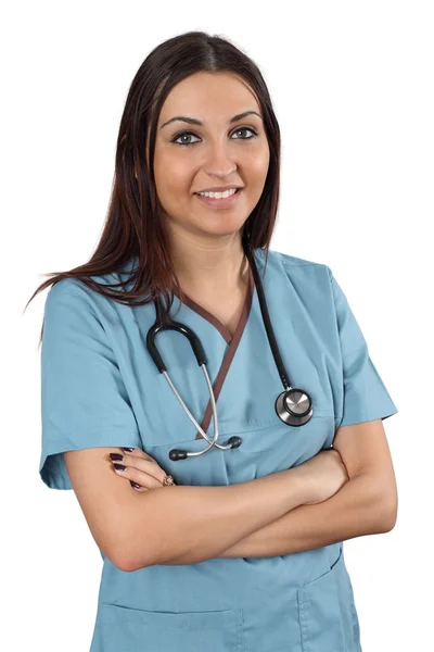 Sorridente infermiera femminile — Foto Stock