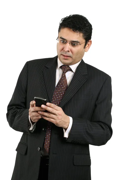 Indiase zakenman verrast met bericht — Stockfoto