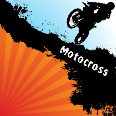 Vector motocross background clipart