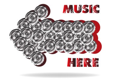 The abstract advertizing of music clipart
