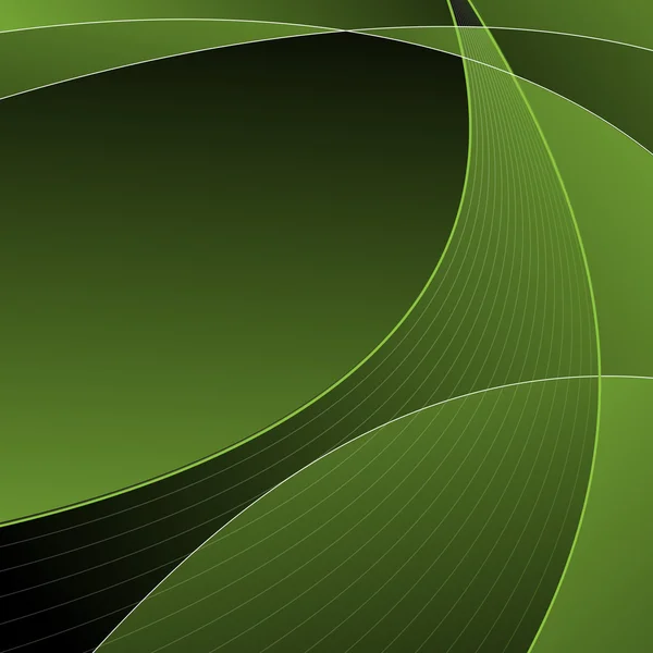 Abstrait vert courbes fond — Image vectorielle