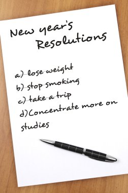 New year resolutions clipart