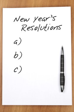 Empty new year resolutions clipart