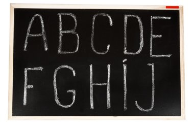 Letters on blackboard clipart