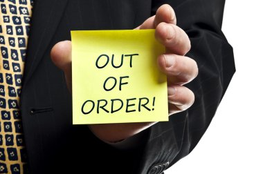 Out of order post it clipart