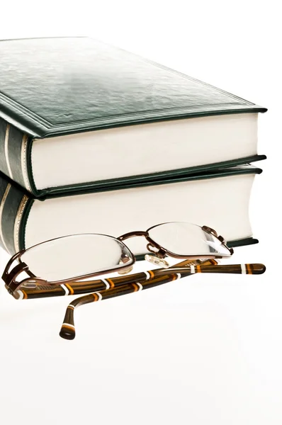 Książki i okulary — Zdjęcie stockowe