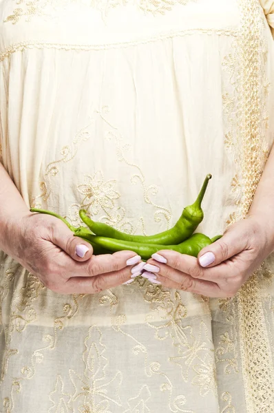 Bunch of green pepper — Stock Photo, Image