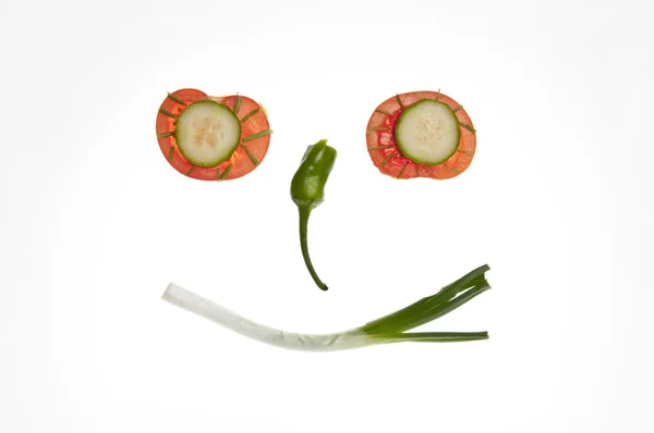 stock image Smile face made of vegetables