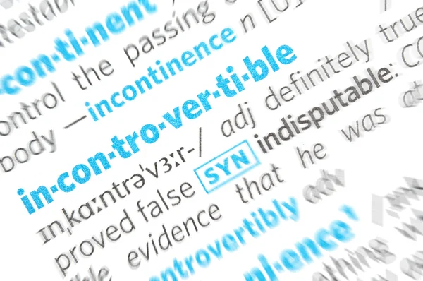 Incontrovertible word — Stock Photo, Image