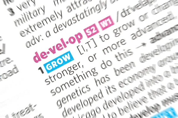 Develop word — Stock Photo, Image