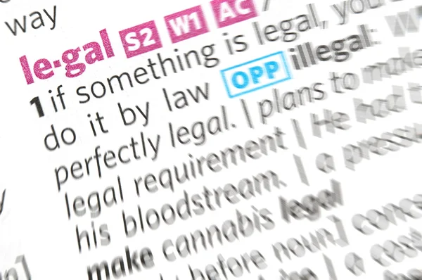 Palavra jurídica — Fotografia de Stock