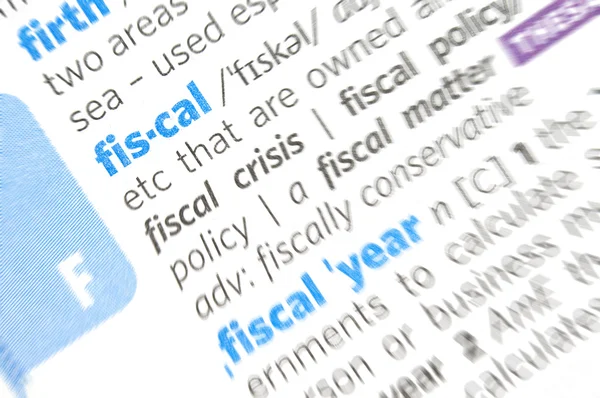 Fiscal word — Stock Photo, Image